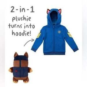 NEW Cubcoats Paw Patrol Chase 2-in-1 Hoodie and Plushie - Size 4T
